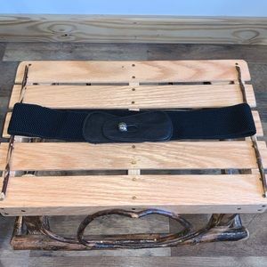 Black stretch,wide, minimalist, belt size L